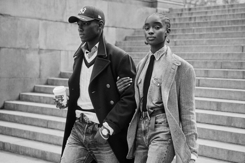 Cheikh Dia featured in  the Polo Ralph Lauren New York advertisement for Autumn/Winter 2024