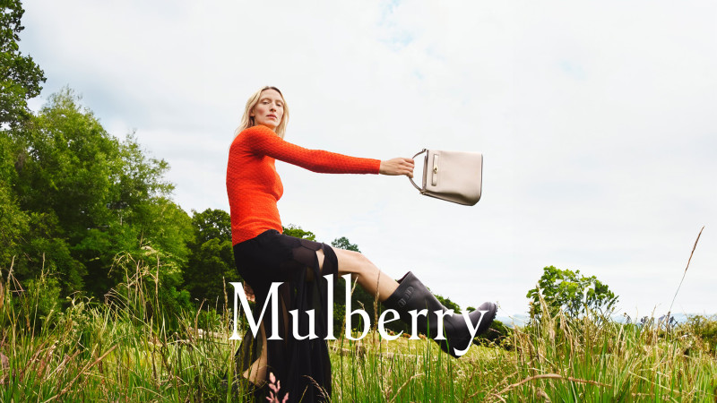 Maggie Maurer featured in  the Mulberry advertisement for Autumn/Winter 2024