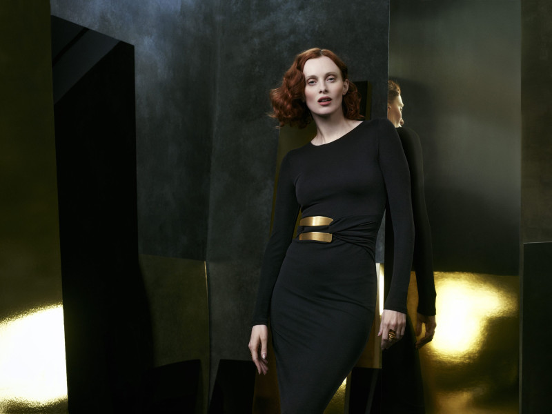 Karen Elson featured in  the Donna Karan New York advertisement for Autumn/Winter 2024