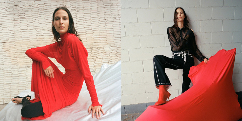 Jeanne Cadieu featured in  the Proenza Schouler advertisement for Autumn/Winter 2024