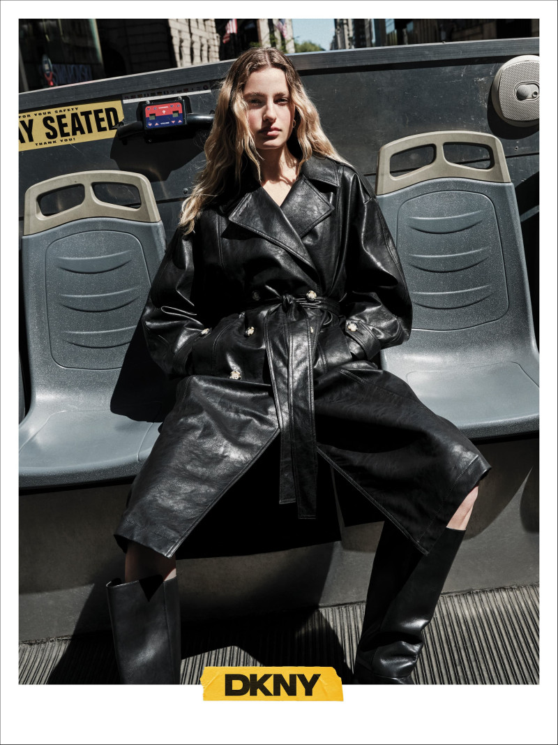 Felice Noordhoff featured in  the DKNY advertisement for Fall 2024