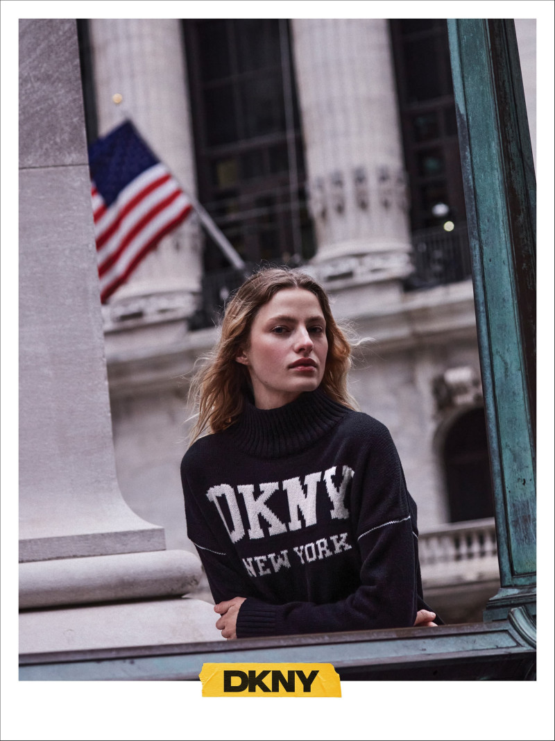 Felice Noordhoff featured in  the DKNY advertisement for Fall 2024