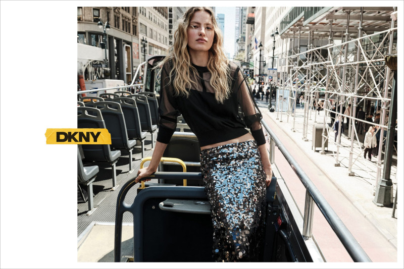 Felice Noordhoff featured in  the DKNY advertisement for Fall 2024