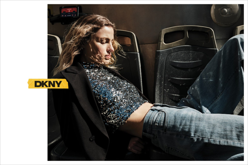 Felice Noordhoff featured in  the DKNY advertisement for Fall 2024