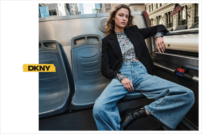 Felice Noordhoff featured in  the DKNY advertisement for Fall 2024