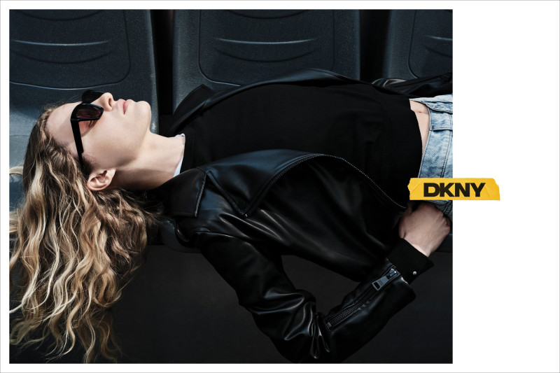 Felice Noordhoff featured in  the DKNY advertisement for Fall 2024