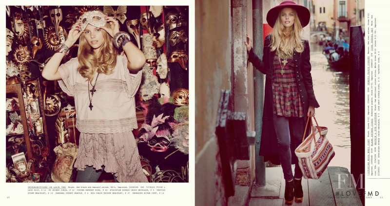 Marloes Horst featured in  the Free People lookbook for Summer 2011