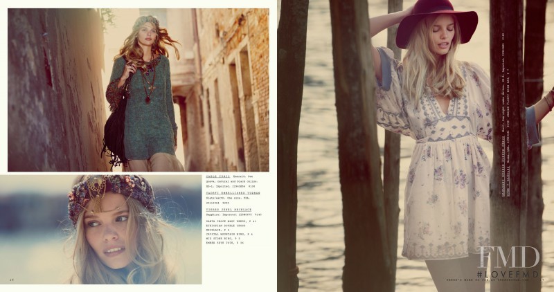 Marloes Horst featured in  the Free People lookbook for Summer 2011