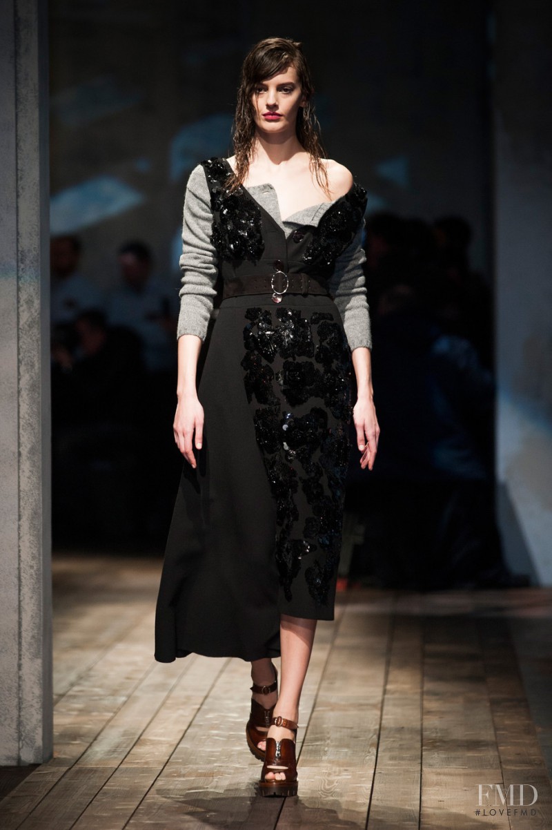 Amanda Murphy featured in  the Prada fashion show for Autumn/Winter 2013