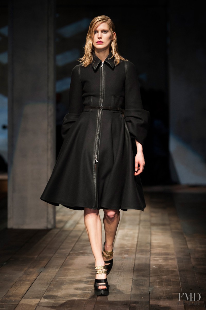 Iselin Steiro featured in  the Prada fashion show for Autumn/Winter 2013