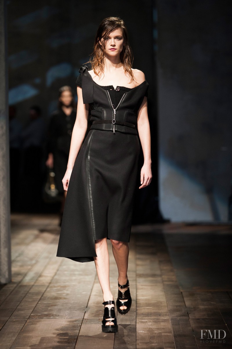 Kasia Struss featured in  the Prada fashion show for Autumn/Winter 2013