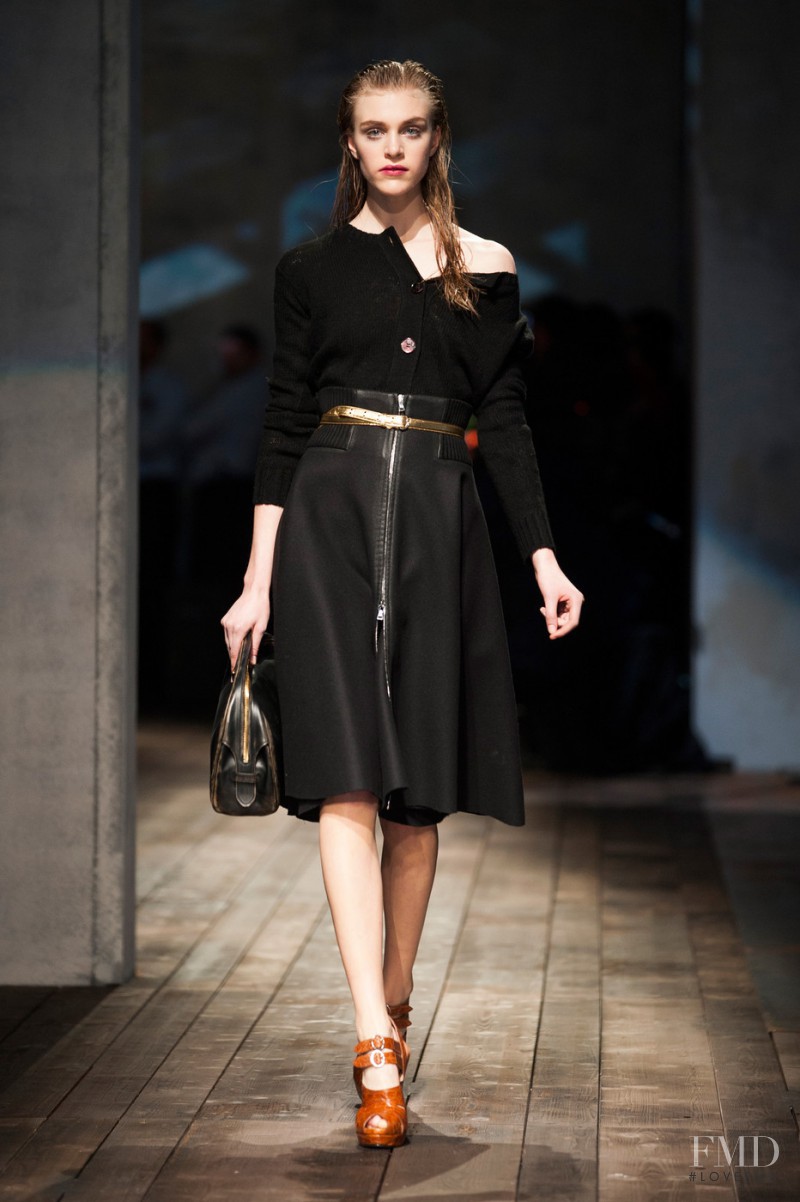 Hedvig Palm featured in  the Prada fashion show for Autumn/Winter 2013