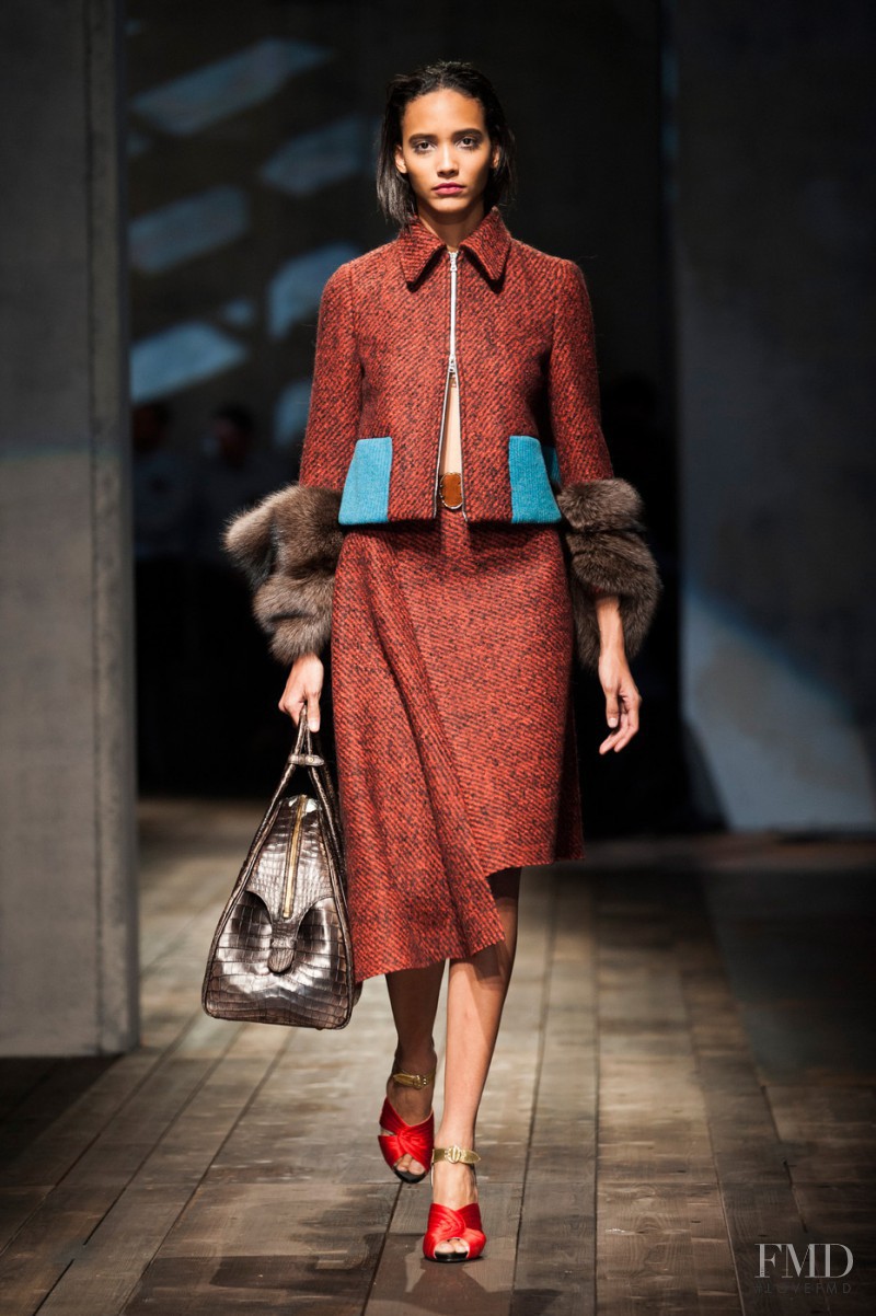 Cora Emmanuel featured in  the Prada fashion show for Autumn/Winter 2013