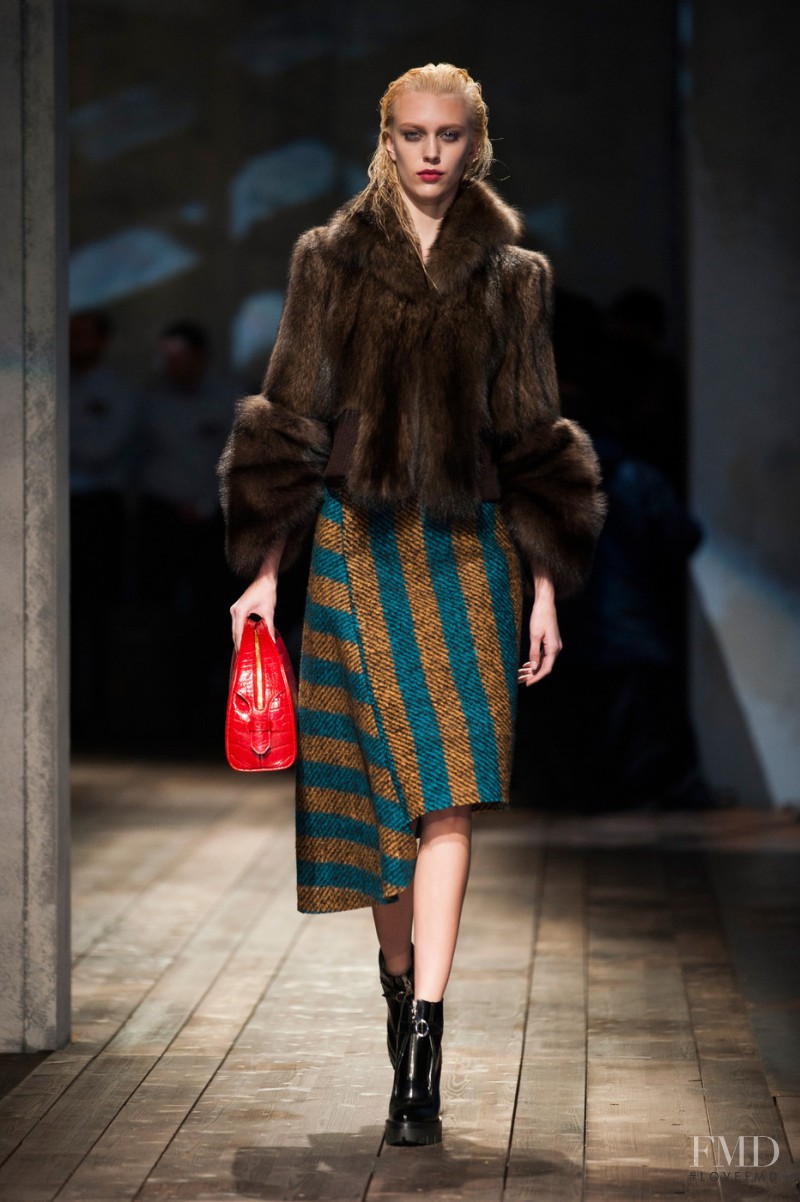Juliana Schurig featured in  the Prada fashion show for Autumn/Winter 2013