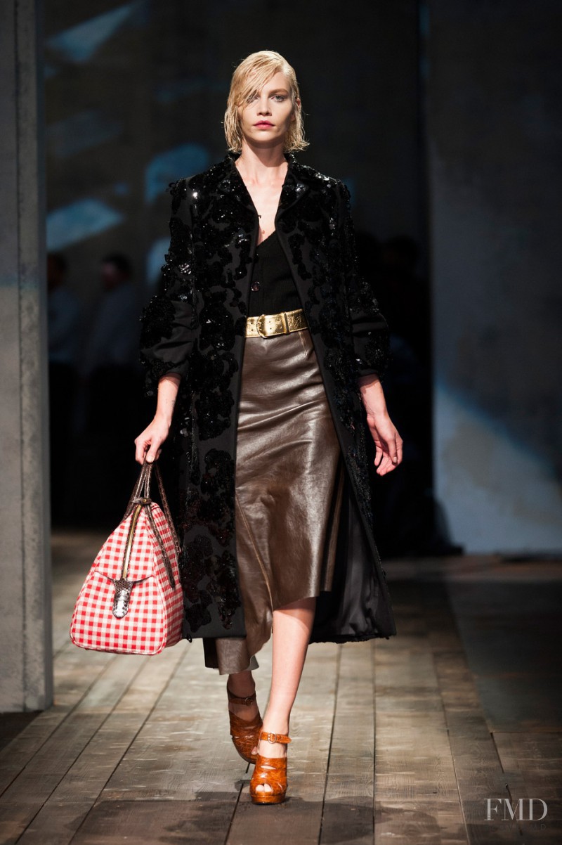 Aline Weber featured in  the Prada fashion show for Autumn/Winter 2013
