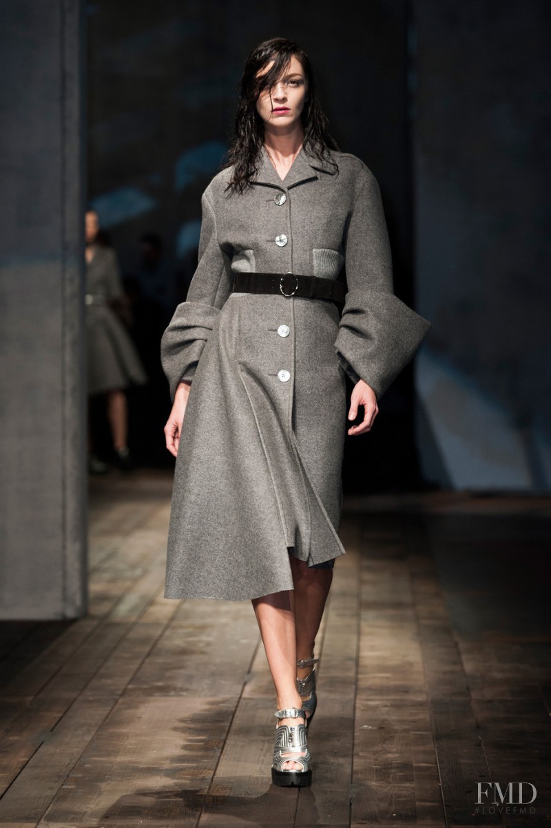Mariacarla Boscono featured in  the Prada fashion show for Autumn/Winter 2013