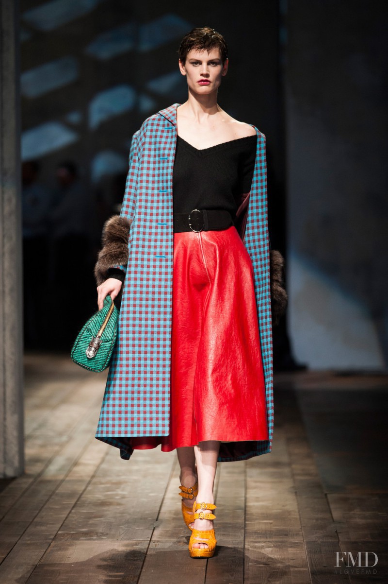 Saskia de Brauw featured in  the Prada fashion show for Autumn/Winter 2013