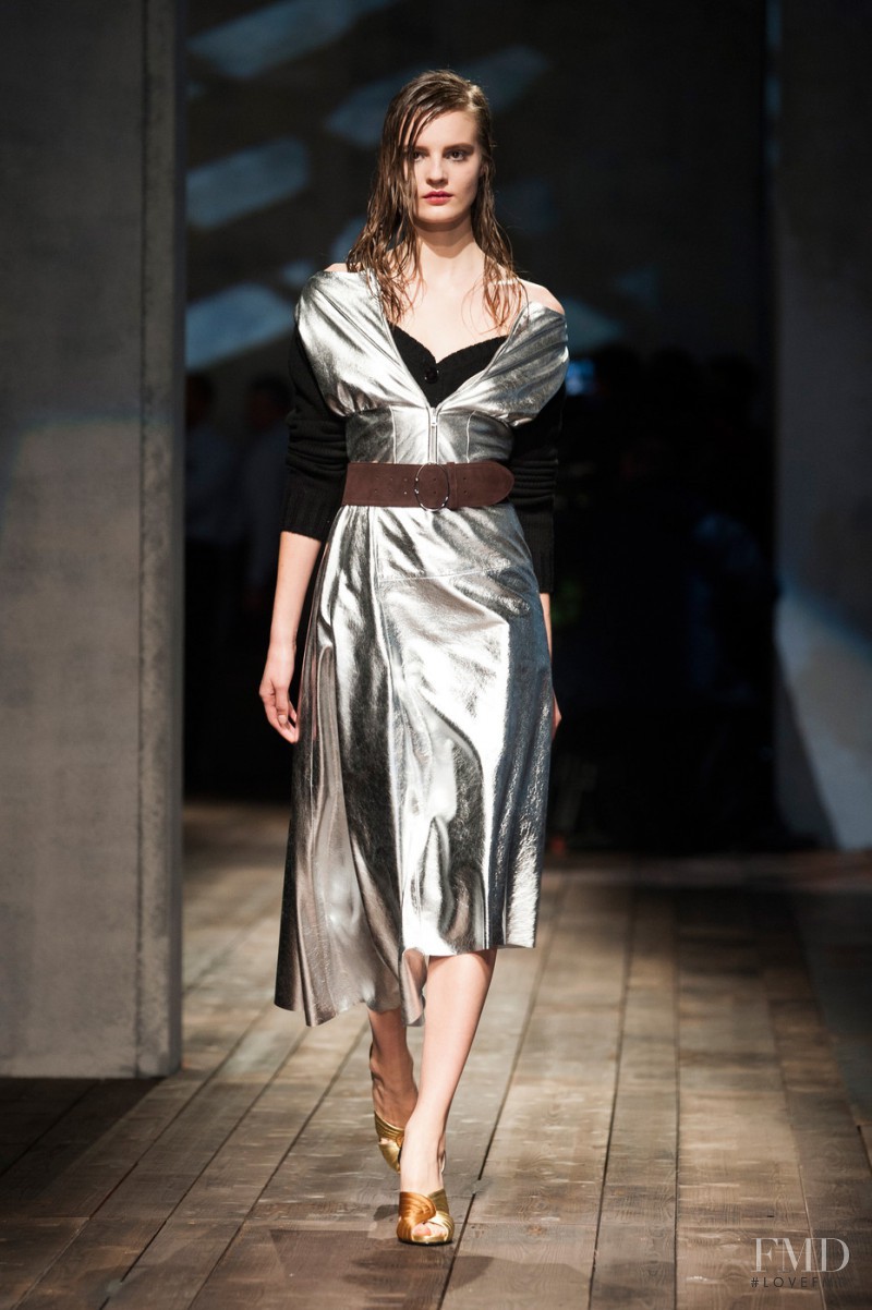 Tilda Lindstam featured in  the Prada fashion show for Autumn/Winter 2013