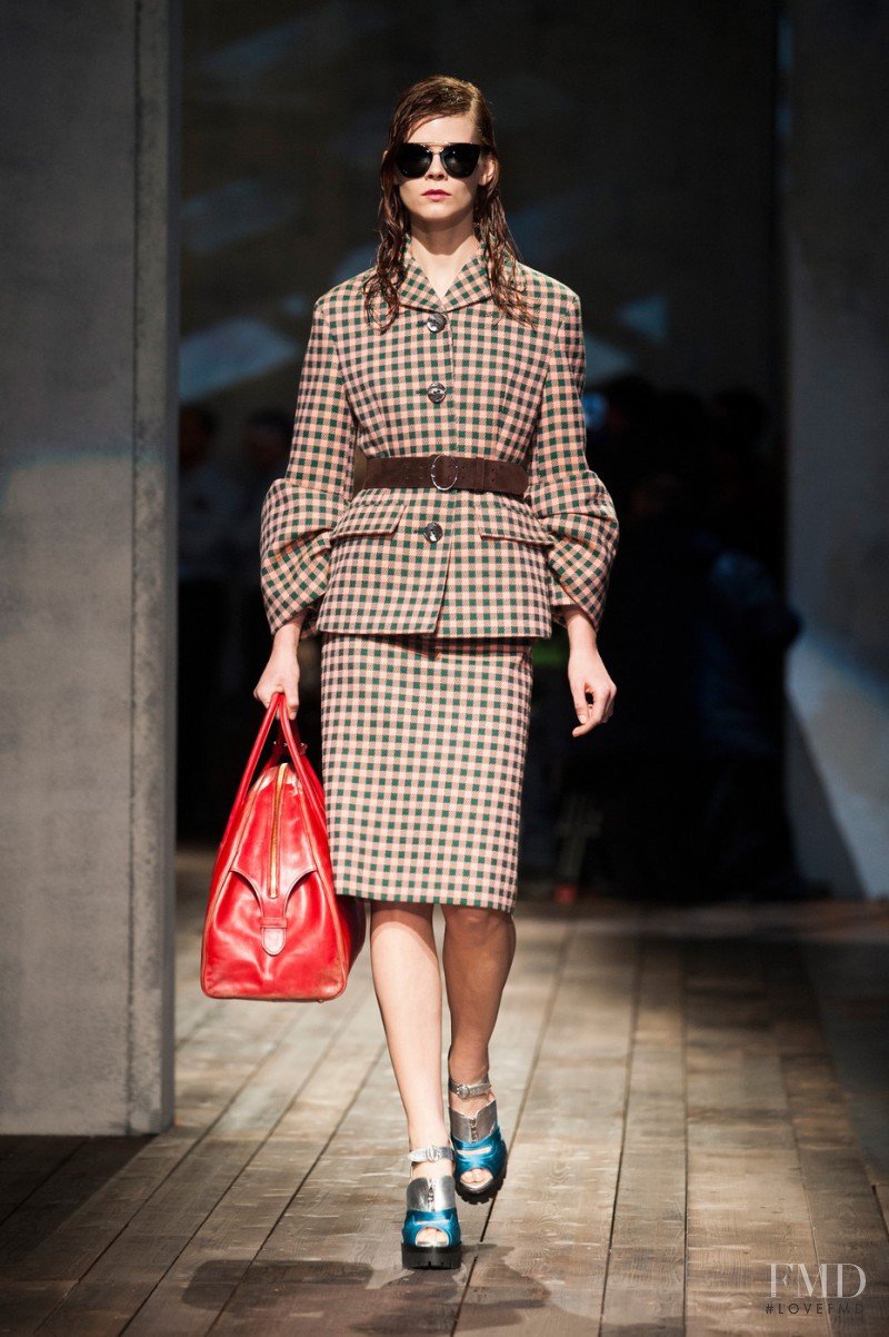 Irina Kravchenko featured in  the Prada fashion show for Autumn/Winter 2013