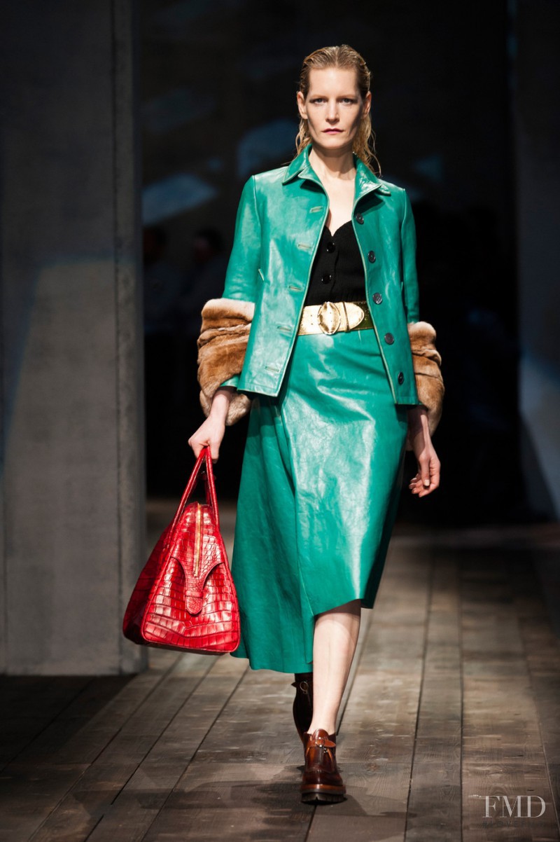 Kirsten Owen featured in  the Prada fashion show for Autumn/Winter 2013