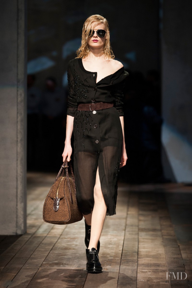 Hanne Gaby Odiele featured in  the Prada fashion show for Autumn/Winter 2013