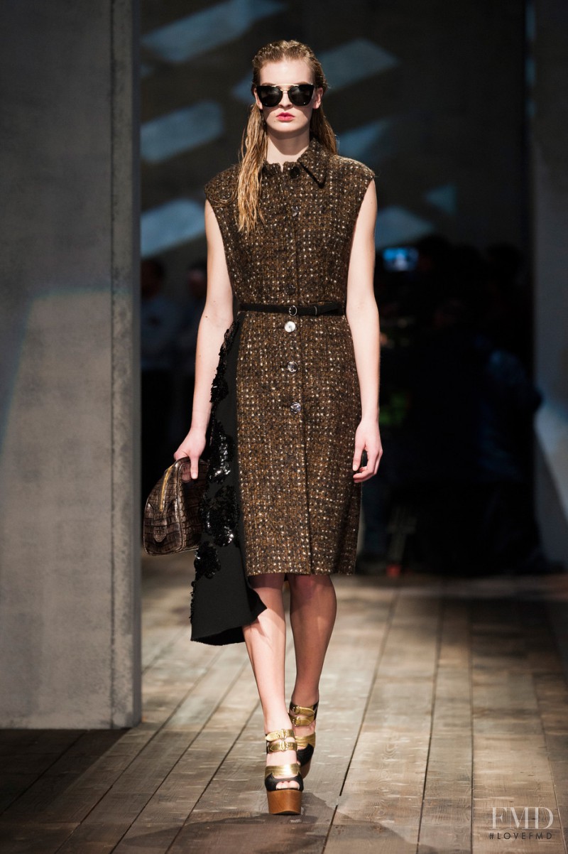 Juliane Grüner featured in  the Prada fashion show for Autumn/Winter 2013