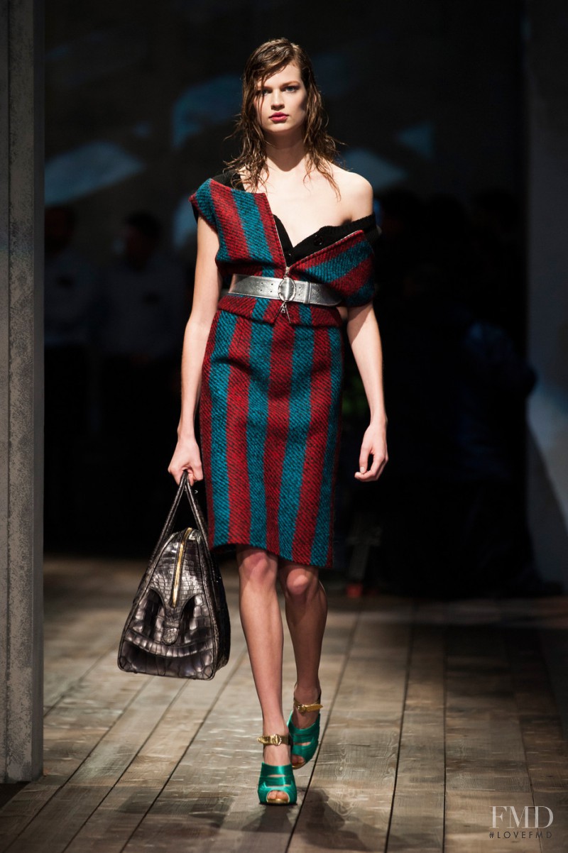 Bette Franke featured in  the Prada fashion show for Autumn/Winter 2013