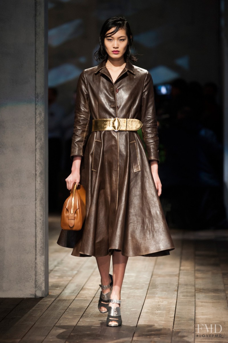 Chiharu Okunugi featured in  the Prada fashion show for Autumn/Winter 2013