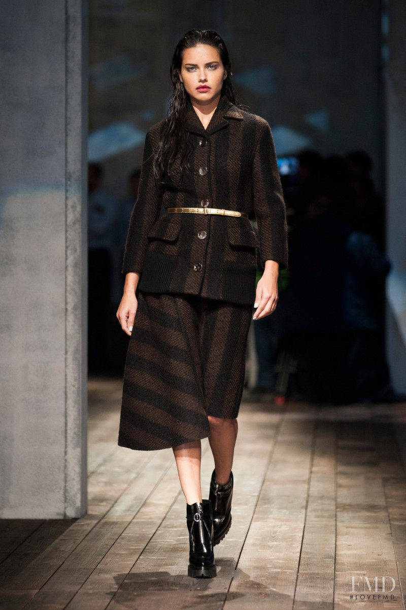 Adriana Lima featured in  the Prada fashion show for Autumn/Winter 2013