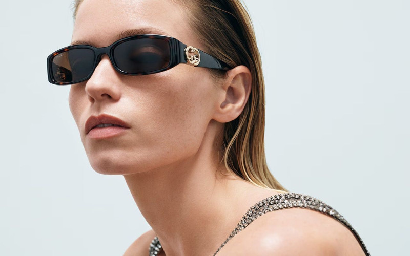 Abbey Lee Kershaw featured in  the Gucci Eyewear advertisement for Autumn/Winter 2024