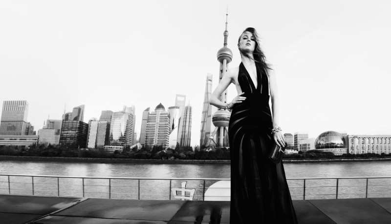 Fei Fei Sun featured in  the Tom Ford advertisement for Autumn/Winter 2024