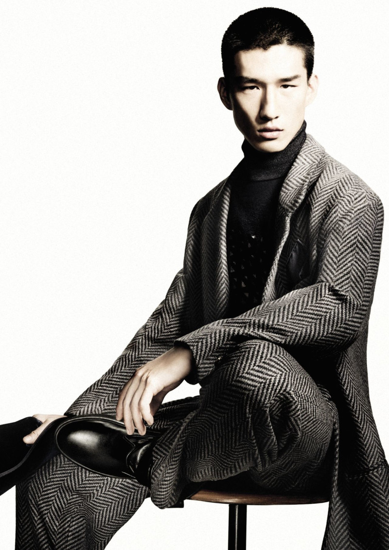 Diogo Gomes featured in  the Giorgio Armani advertisement for Autumn/Winter 2024