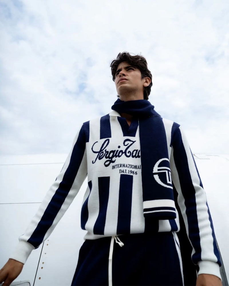 Sergio Perdomo featured in  the Sergio Tacchini advertisement for Autumn/Winter 2024