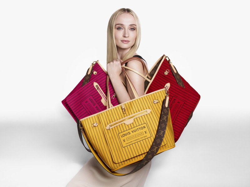 Louis Vuitton Neverfull Inside Out Bag 2024 Campaign advertisement for Autumn/Winter 2024