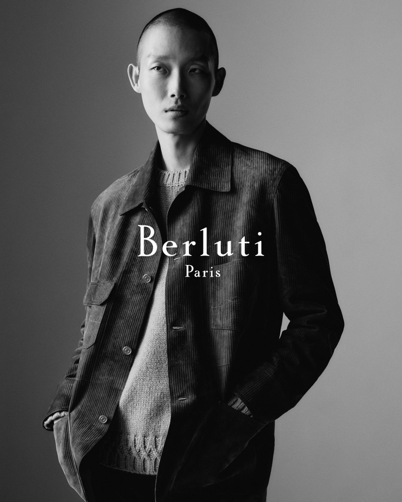 Xu Meen featured in  the Berluti advertisement for Autumn/Winter 2024