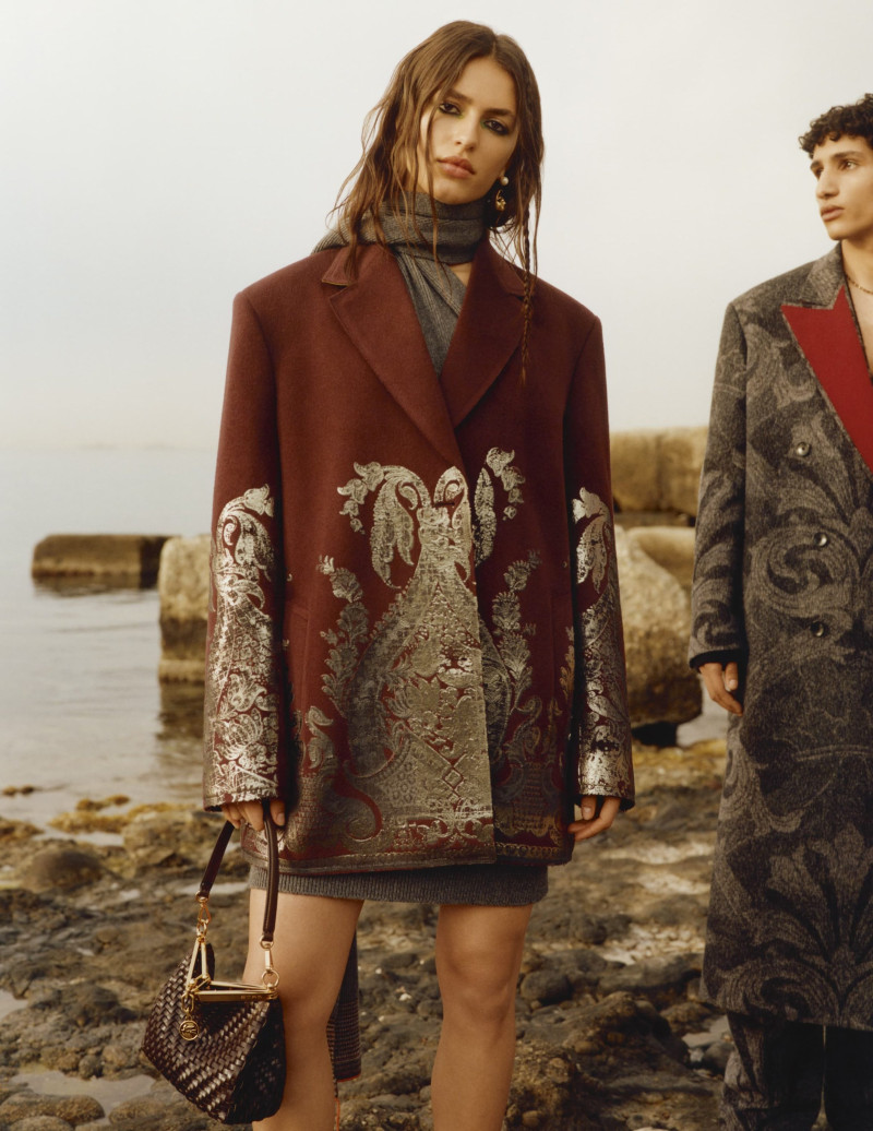 Adele Aldighieri featured in  the Etro advertisement for Autumn/Winter 2024