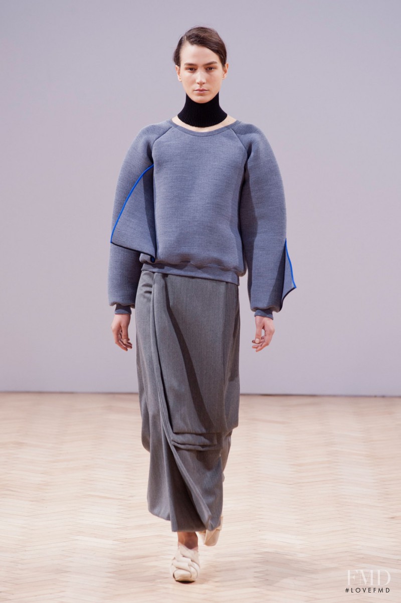 Mijo Mihaljcic featured in  the J.W. Anderson fashion show for Autumn/Winter 2014