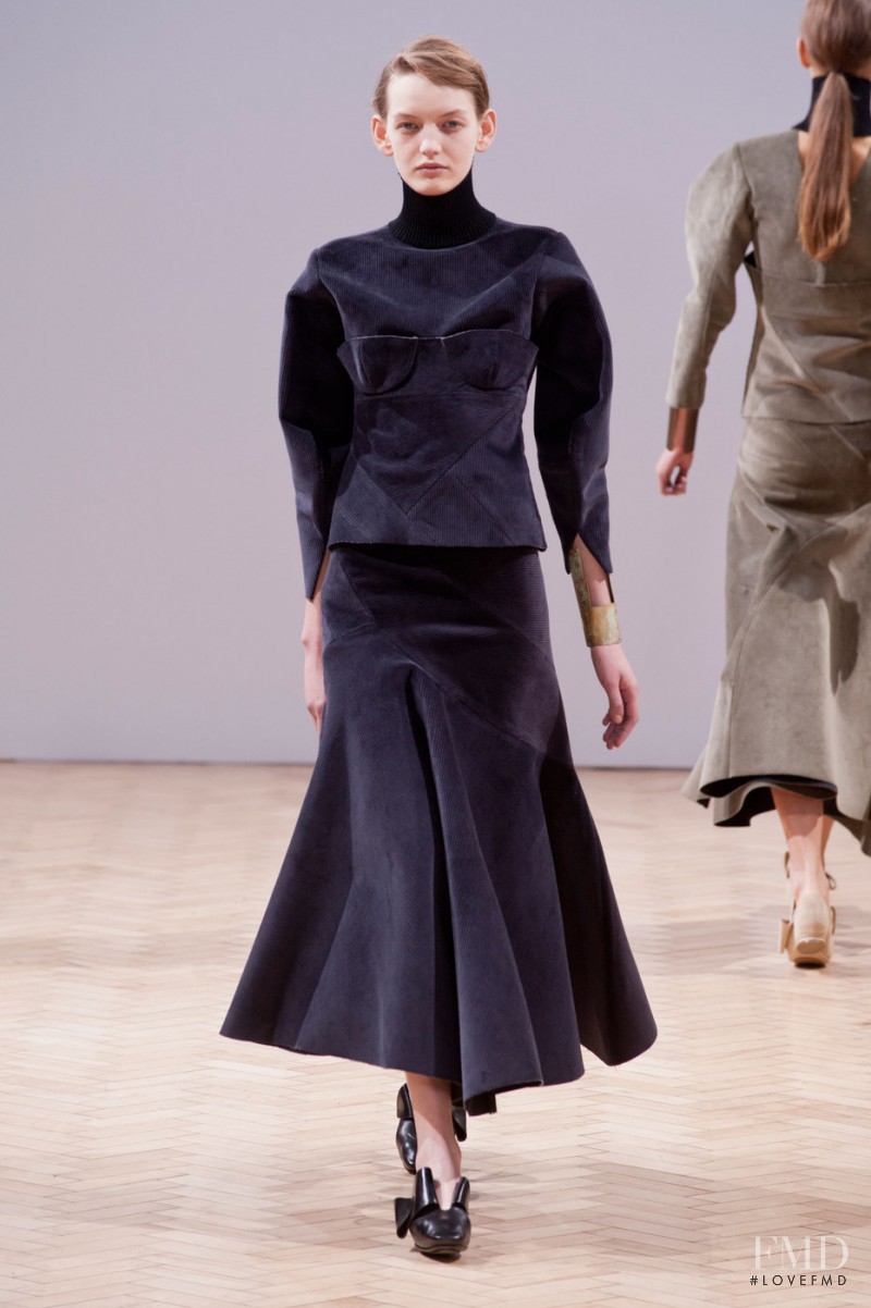 Yulia Musieichuk featured in  the J.W. Anderson fashion show for Autumn/Winter 2014