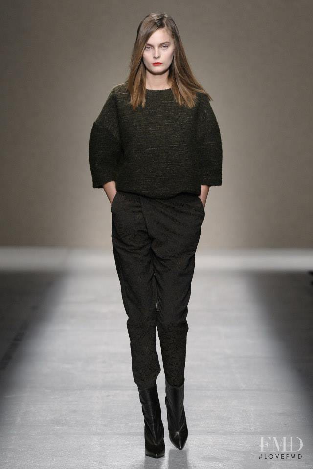 Yulia Leontieva featured in  the A.F. Vandevorst fashion show for Autumn/Winter 2014