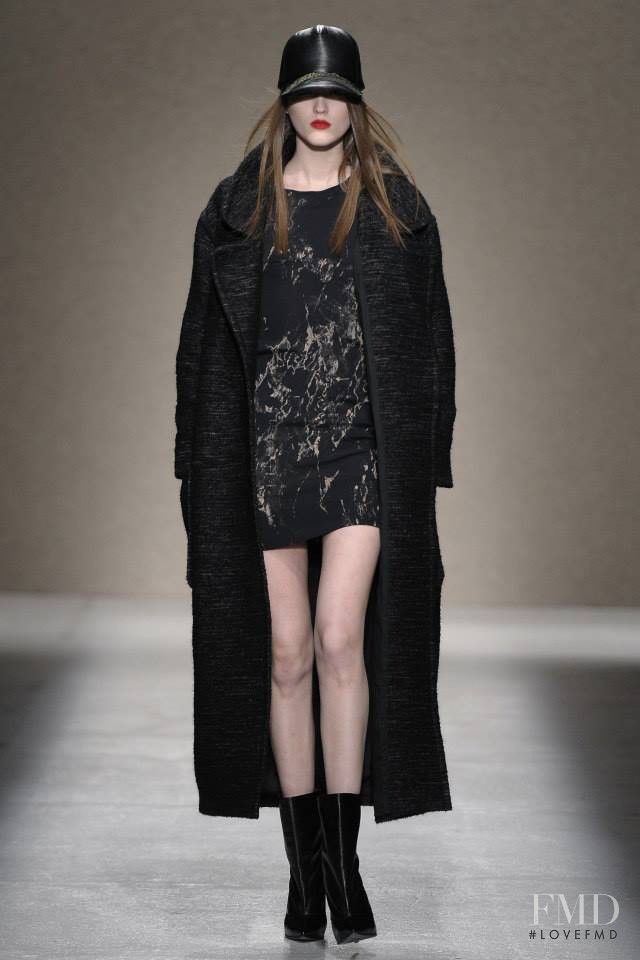 Jane Grybennikova featured in  the A.F. Vandevorst fashion show for Autumn/Winter 2014