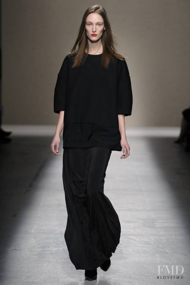Franzi Mueller featured in  the A.F. Vandevorst fashion show for Autumn/Winter 2014