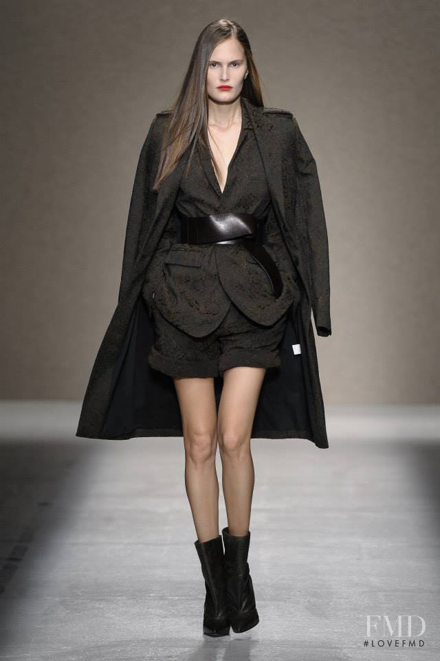 Alla Kostromicheva featured in  the A.F. Vandevorst fashion show for Autumn/Winter 2014