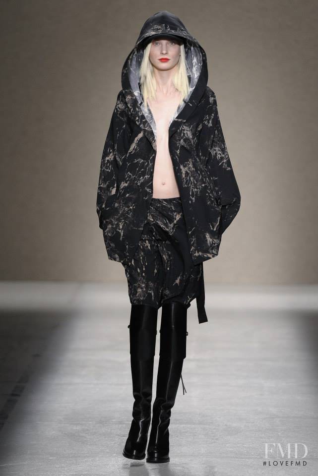 Anna Piirainen featured in  the A.F. Vandevorst fashion show for Autumn/Winter 2014
