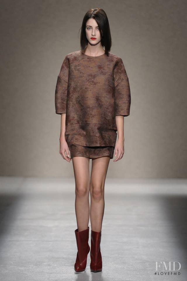 Cristina Herrmann featured in  the A.F. Vandevorst fashion show for Autumn/Winter 2014