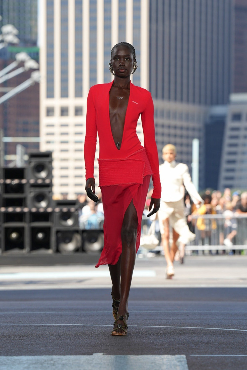 Adit Priscilla featured in  the Off-White fashion show for Spring/Summer 2025