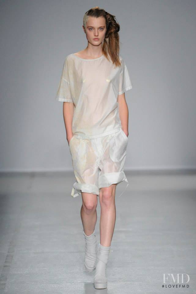 Lieve Dannau featured in  the A.F. Vandevorst fashion show for Spring/Summer 2014