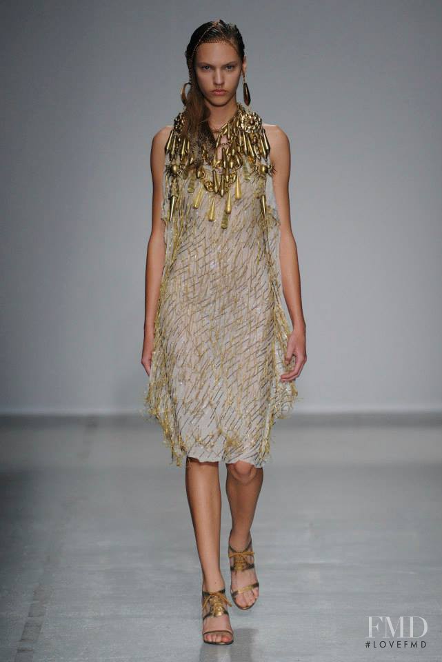 Maggie Jablonski featured in  the A.F. Vandevorst fashion show for Spring/Summer 2014