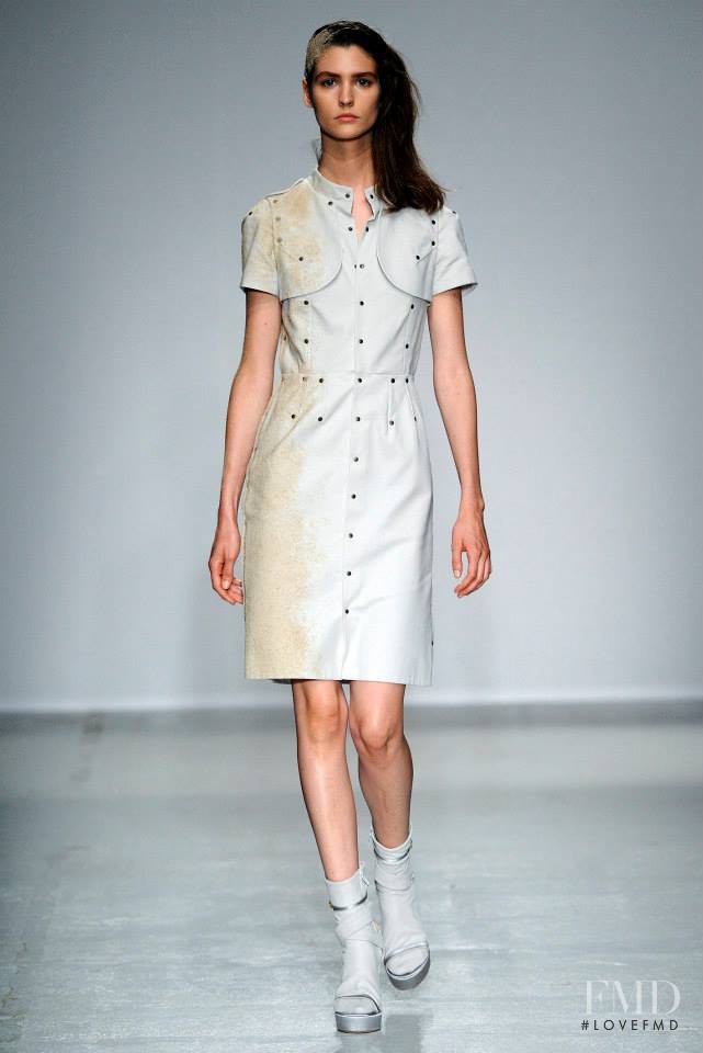 Manon Leloup featured in  the A.F. Vandevorst fashion show for Spring/Summer 2014