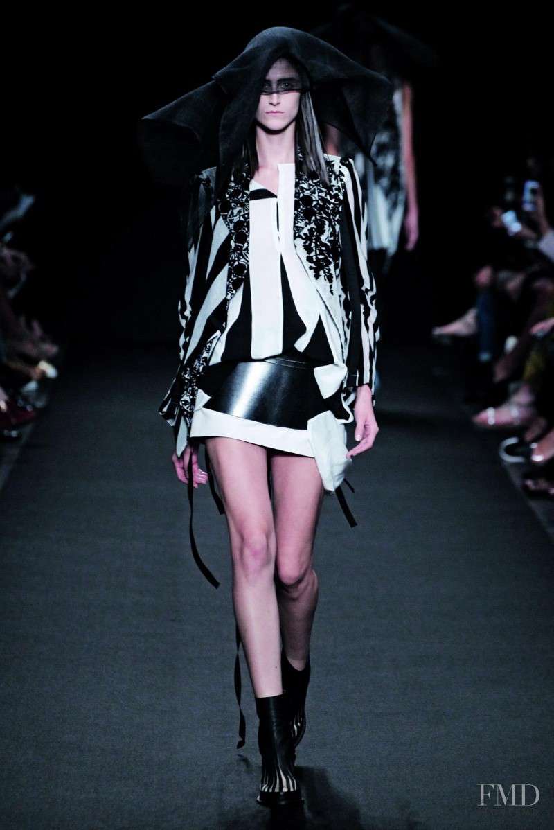 Marie Piovesan featured in  the Ann Demeulemeester fashion show for Spring/Summer 2014