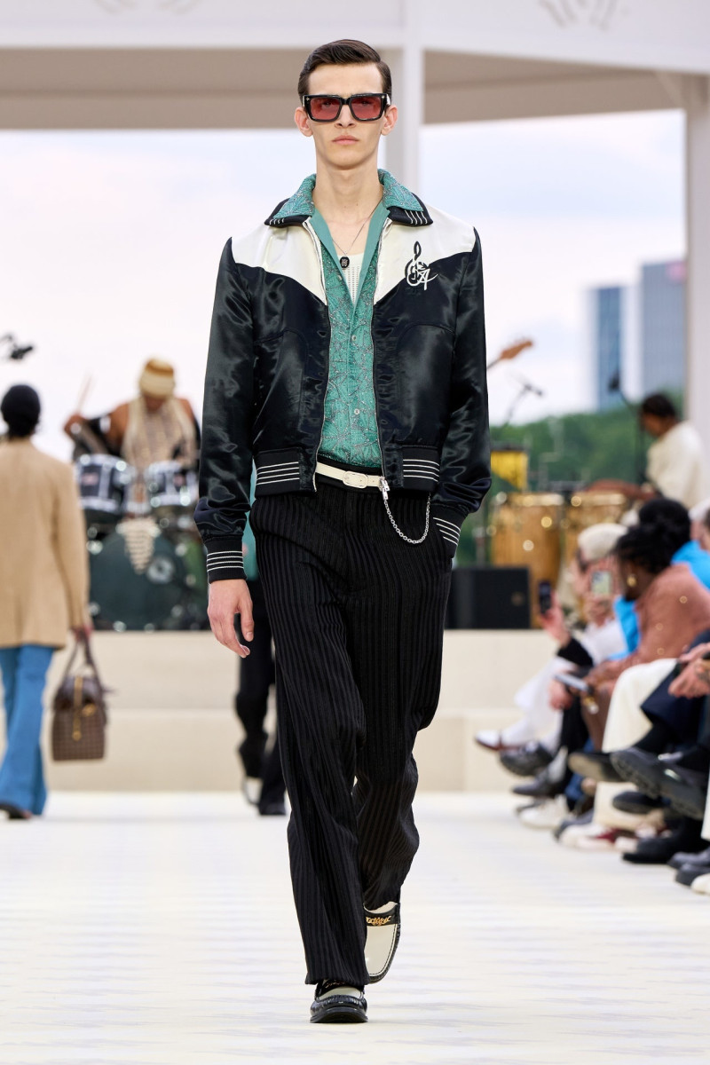 Neo Gregori featured in  the Amiri fashion show for Spring/Summer 2025